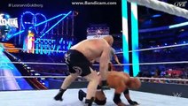 Wrestlemania 32 Brock Lesnar 3 suplexes and Goldberg 3 spears