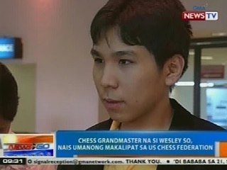 NTG: Chess grandmaster na si Wesley So, nais umanong makalipat sa US Chess Federation