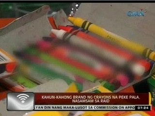 24 Oras: Kahun-kahong brand ng crayons na peke pala, nasamsam sa raid