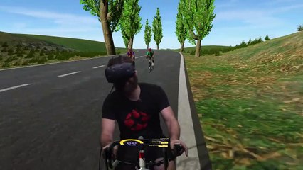 IGN Reacts to VR Exercise Biking (in Mixed Realit
