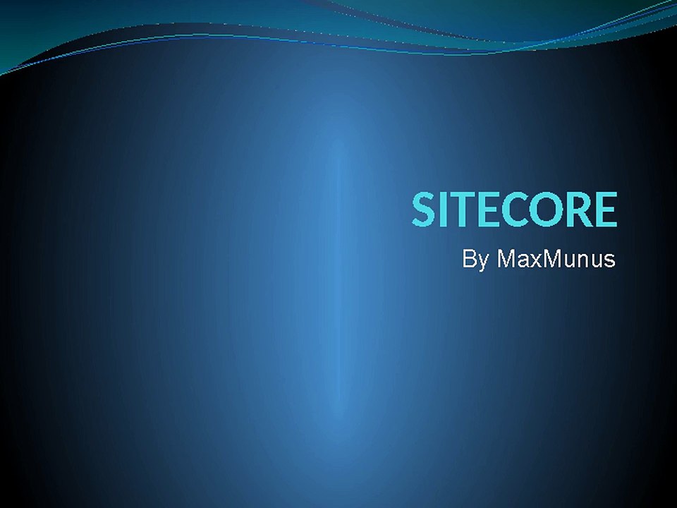SITECORE ONLINE TRAINING BY MAXMUNUS