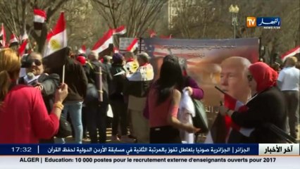 الو م أ: رغم المظاهارات الرافضة لزيارته..ترامب يؤكد تأييده للرئيس المصري السيسي