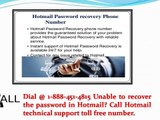 Dial @ 1-888-451-4815 Unable to recover the password in Hotmail? Call Hotmail technical support
