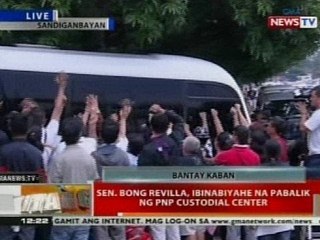 BT: Sen. Bong Revilla, ibinabiyahe na pabalik ng PNP custodial center