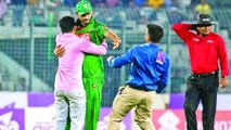 Bangladesh VS Afghanistan 3rd ODI Mashrafe Hugs a Crazy Fan