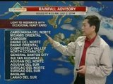 UB: Ilang lugar sa Mindanao, nakakaranas ng pag-ulan ngayong umaga