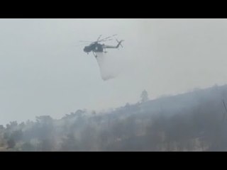 Genova - Incendio ai Piani di Praglia, fiamme quasi al confine col Piemonte (03.04.17)
