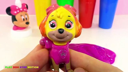 Learn Colors Mickey Mouse SpongeBob Slime Toy asdSurprisesFinger Family Song Nursery Rhymes L