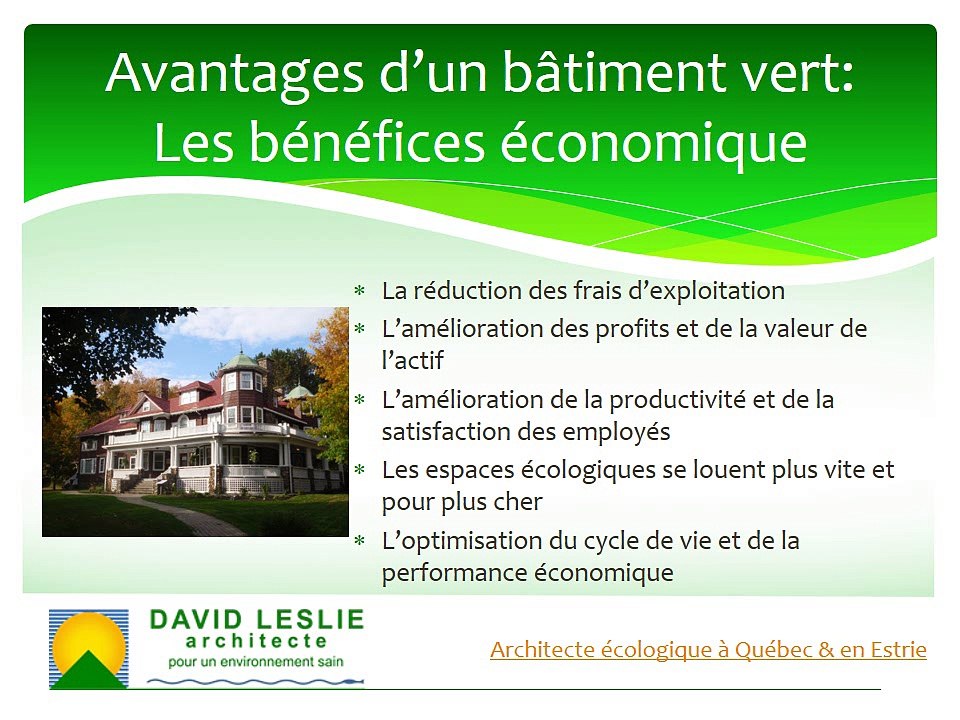 David Leslie, architecte écologique à Québec & en Estrie