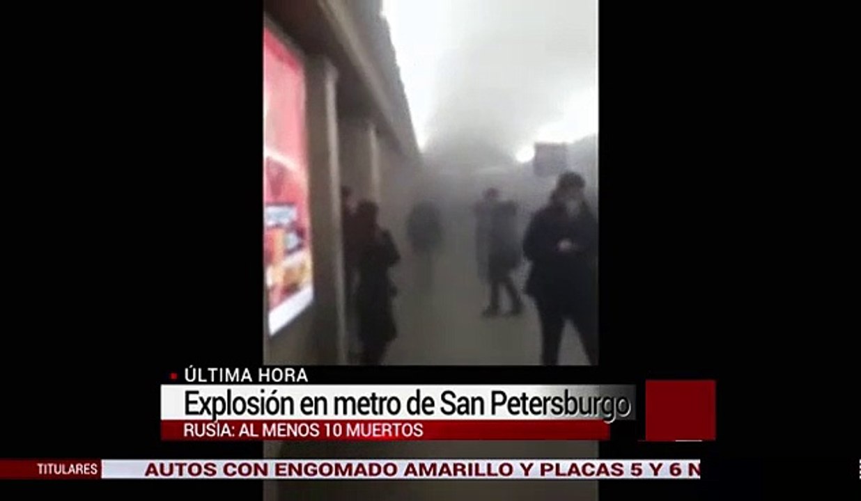Explosiones en metro de San Petersburgo en Rusia , dejó al menos 10 muertos