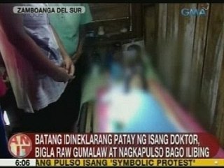 UB: Batang idineklarang patay, bigla raw gumalaw at nagkapulso bago ilibing