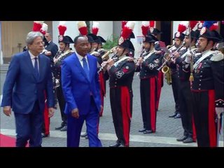 Roma - Gentiloni riceve il Presidente della Repubblica del Niger (31.03.17)