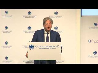 Cernobbio - Intervento di Gentiloni al Forum di Confcommercio (01.04.17)