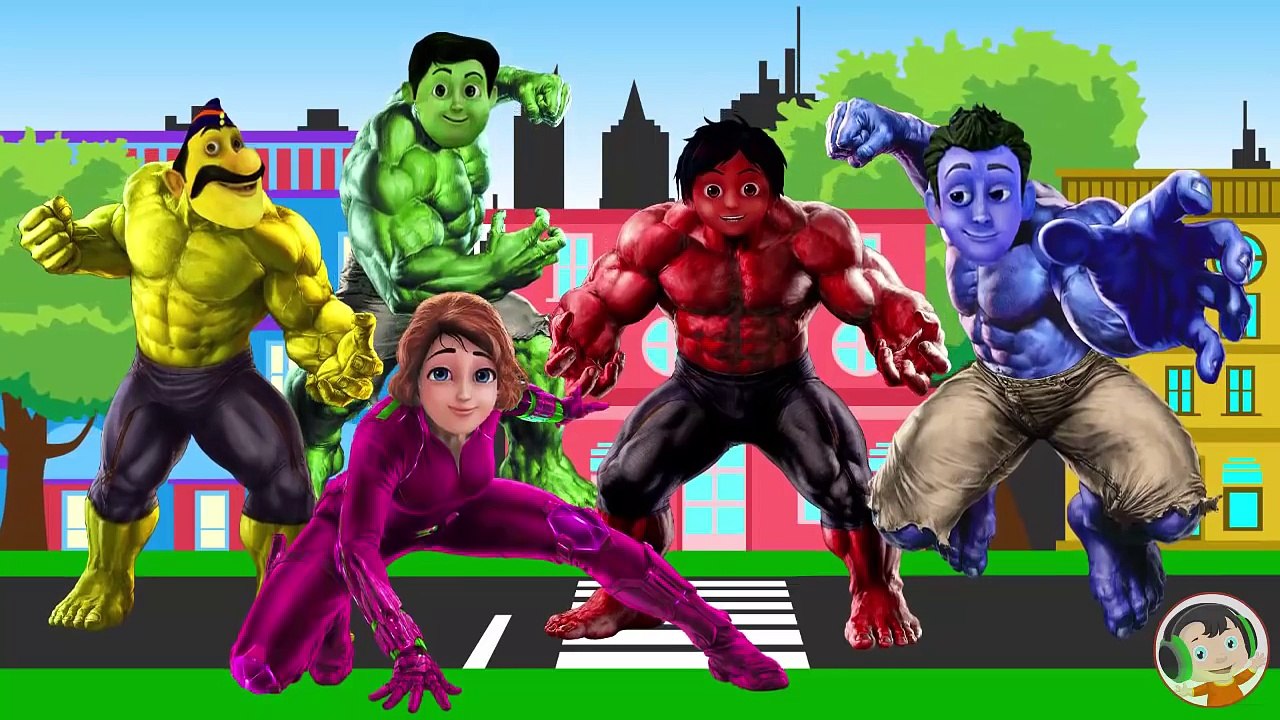 Shiva and Hulk VS Thor Avengers Finger Family Song - Learn Colors for Kids and Toddlers-oYsfG2XPca4