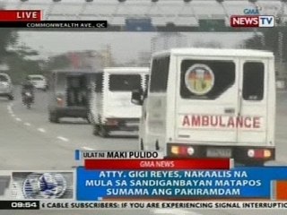NTG: Gigi Reyes, pabalik na ng Camp Bagong Diwa matapos sumama ang kanyang pakiramdam