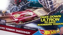 Hotwheels Avengers Tower Takeover Race Track & Play Doh Surprise Egg with Iron Man, Captain America-bknHcLH6gLY