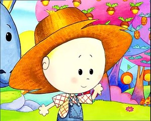 Dibujos animados Dougie se disfraza de Granjero