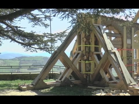 Camerino (MC) - Terremoto, lavori Archi alla Rocca Borgesca (03.04.17)