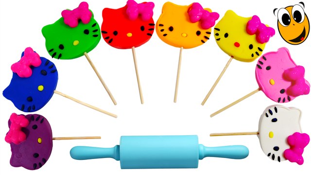 Learn Colors with Play Doh Hello Kitty Candy Lollipops & Molds Videos for Kids ハローキティ | キャラクター