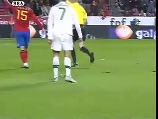 Stupid Nani Cancels Cristiano Ronaldo Amazing Goal against Spain [17_11_2010] - YouTube