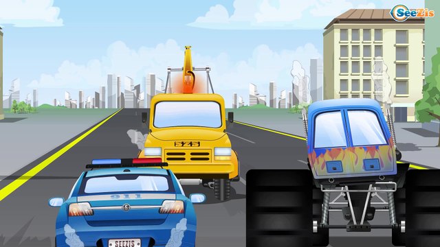 Бешанный Монстр Трак в городе машинок Весёлые МАШИНКИ Развивающие мультфильмы для детей