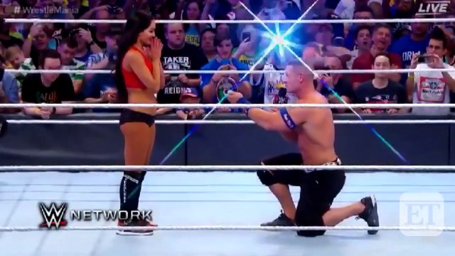 WWE Star John Cena Proposes to Longtime Girlfriend Nikki Bella at WrestleMania 3