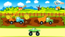 The Yellow Dump Truck and the Excavator - Cars & Trucks Cartoons for Children
