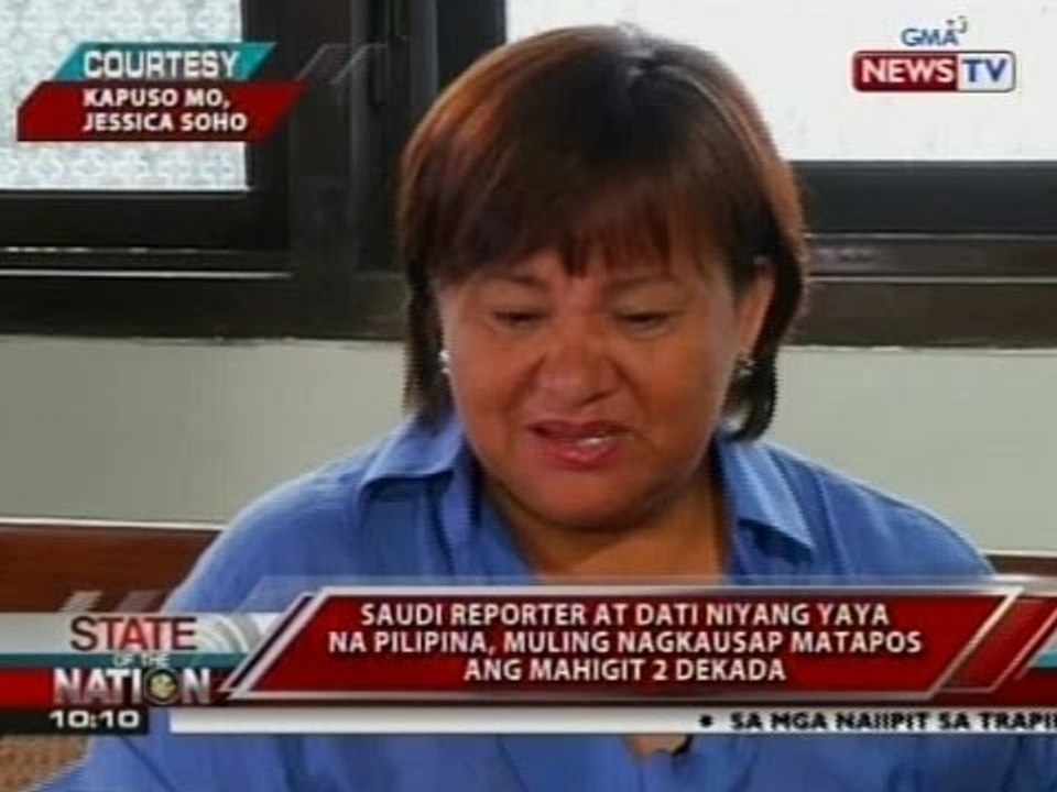 SONA: Saudi reporter at dati niyang yaya na Pilipina, muling nagkausap matapos ang mahigit 2 dekada
