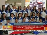 Mga estudyante ng Manila Science High School wagi sa Int'l Youth Invention Contest sa South Korea
