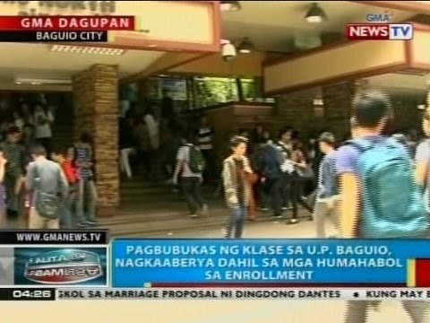 BP: Pagbubukas ng klase sa UP-Baguio, nagkaaberya dahil sa mga humahabol sa enrollment