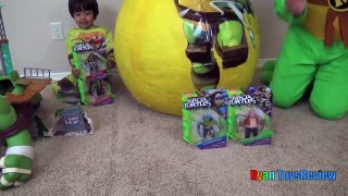 Giant Egg Surprise Opening Ninja Turtles Out of the Shadows Toys Kids Video Ryan Toy
