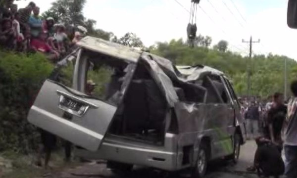 Polisi Lakukan Olah TKP Kecelakaan Gunung Kidul