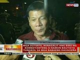 Mga Duterte, ikinagalit ang biro ng komedyanteng si Ramon Bautista tungkol sa mga babaeng Davaoeña