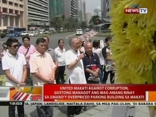 United Makati Against Corruption, gustong managot ang mag-amang Binay sa umano'y overpriced building