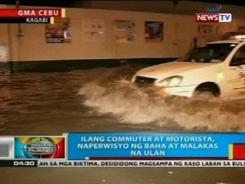 BP: Ilang commuter at motorista, naperwisyo ng baha at malakas na ulan sa Cebu