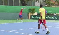Jelang Play Off, Tim Piala Davis Indonesia Gelar Latihan