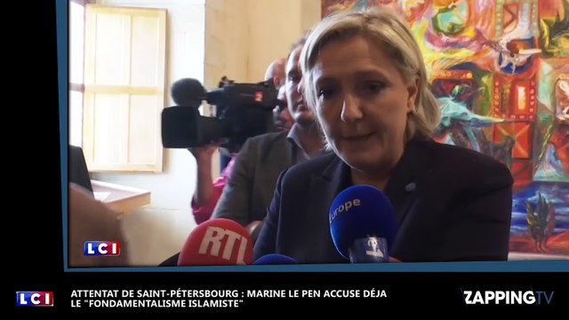 Attentat de Saint-Pétesbourg : Marine Le Pen accuse déjà le fondamentalisme islamiste (vidéo)