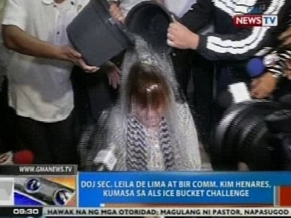 NTG: Sec. De Lima at BIR chief Henares, kumasa sa ALS ice bucket challenge
