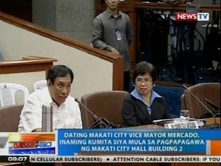 Ex-Makati Vice Mayor Mercado, inaming kumita siya mula sa pagpapagawa ng Makati City Hall Bldg. 2
