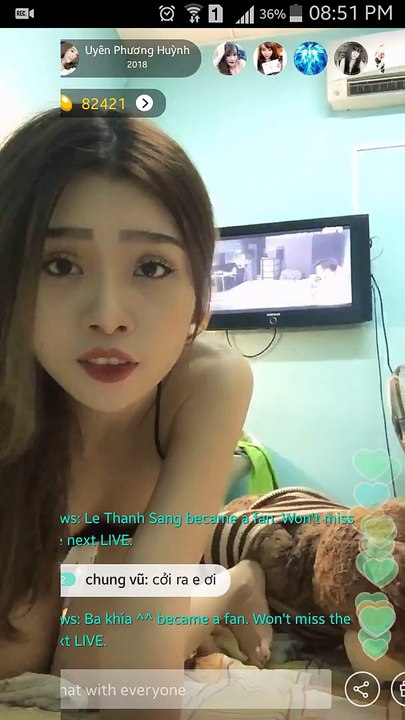 Huỳnh phương uyên live bigo - thả rông show hot camera