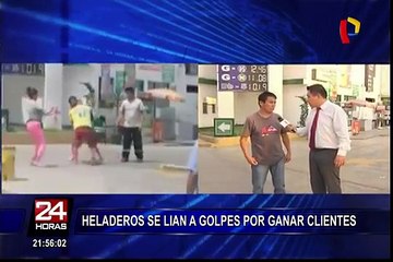Heladeros se agarran a golpes por ganar clientes