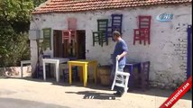 Hababam Sınıfı'nın Kıvırcık Ömer'i sandalye üretiyor