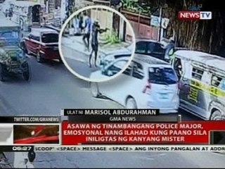 Asawa ng tinambangang police major emosyonal nang ilahad kung paano sila iniligtas ng kanyang mister