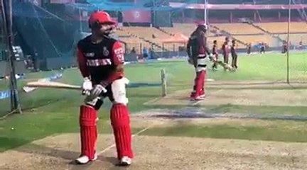 RCB [Before The Final] Practise Session - Virat Kholi & Chris Gale -RCB vs SRH