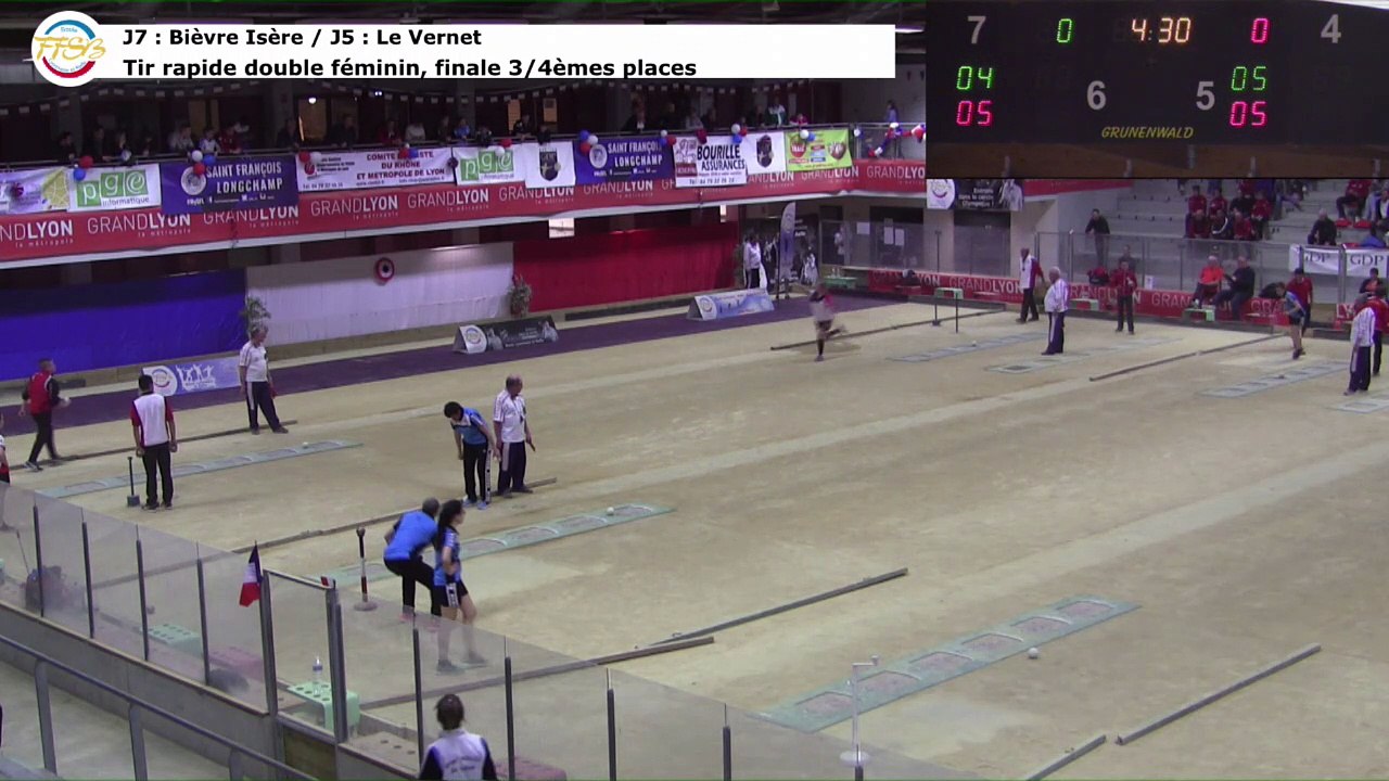 Finale 3 et 4 èmes places, tir rapide en double féminin, France Tirs, Dardilly 2017