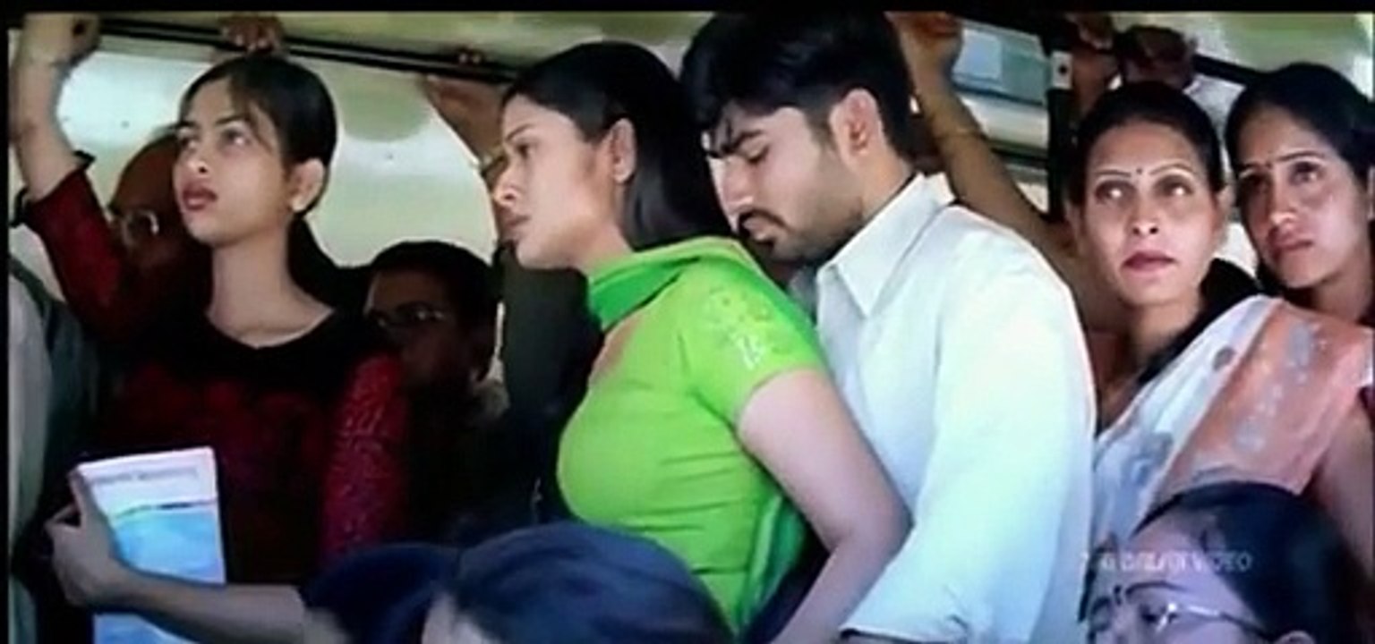girl travel in bus