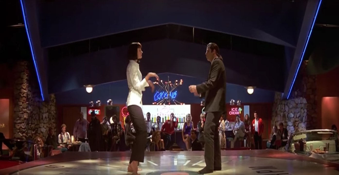 John Travolta y Uma Thurman en Pulp Fiction