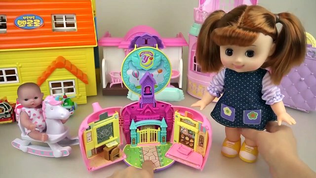 Baby doll and Two stoy house toys - Bath and Sleep in Bed