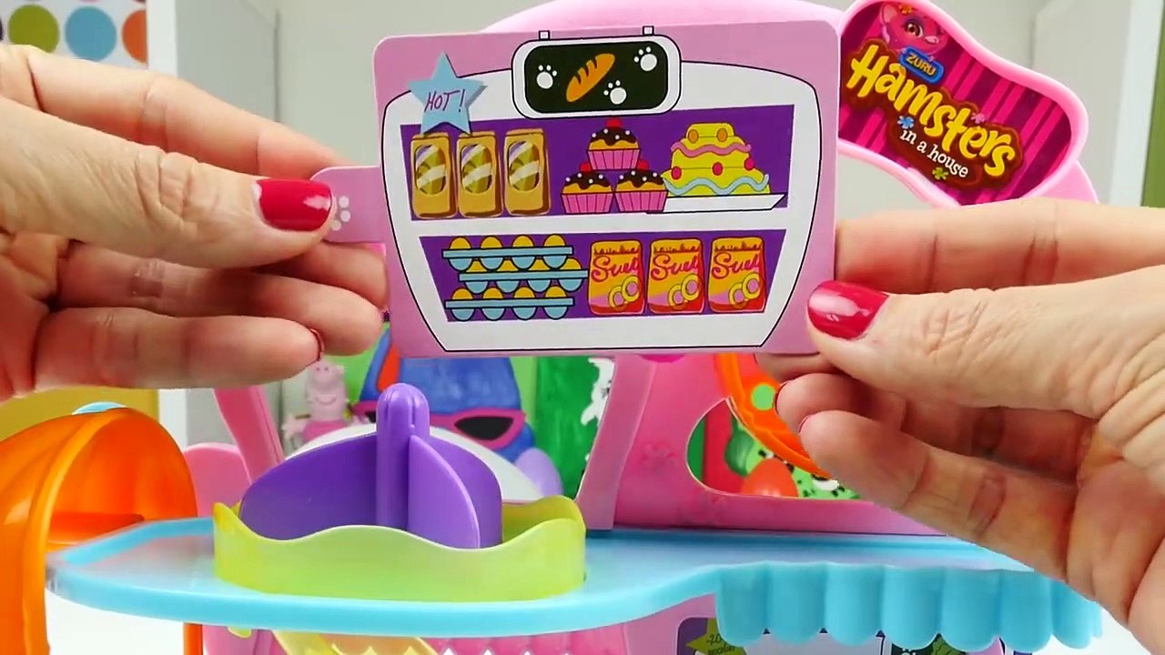 Hamsters in a House Toys! Super Market, Styling Studio and Hamster Home Playset