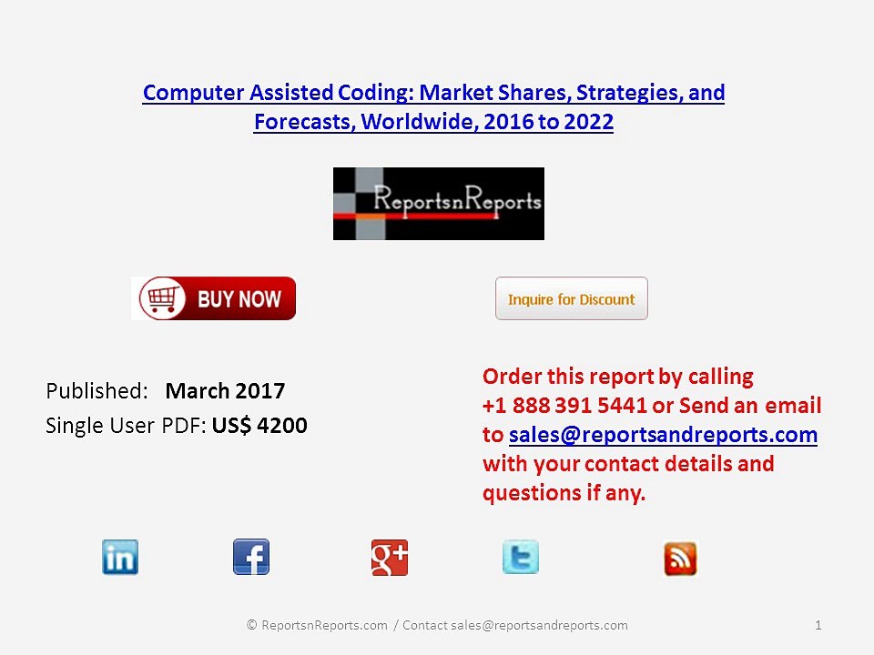 Computer Assisted Coding Market Shares, Strategies, and Forecasts, Worldwide, 2016 to 2023